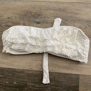 Candie’s Swim Strapless White Bikini Top